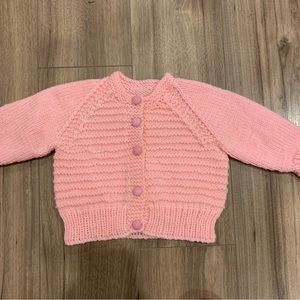 ☀️ 3/$15 Vintage Pink Knit Cardigan Sweater